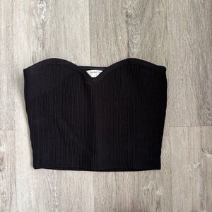 Babaton Sculpt Knit Sweetheart Tube Top - Black